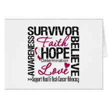 Head Neck Cancer Survivors Motto Greeting Card