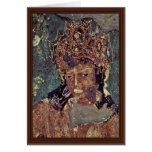 Head Of A Bodhisattva By Indischer Maler Des 7. Ja Cards