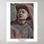 Head Of A Courtier By Masaccio Posters
