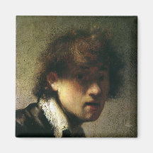 Head of a Young Man or Self Portrait, 1629 Fridge Magnet