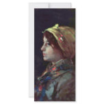 Head Of A Young Peasant Girl By Grigorescu Nicolae rack cards