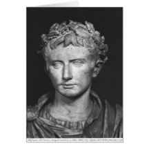 Head of Emperor Augustus Greeting Cards