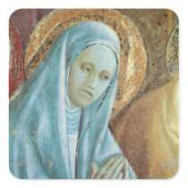 Head of Saint Anne from the Presentation of Square Stickers
