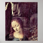 Head of the Madonna by Leonardo da Vinci Posters