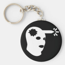 head shot key chain
