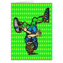 Head Spin Dance Greeting Card