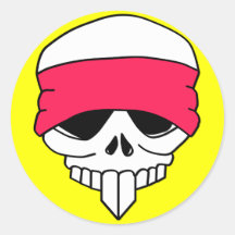Headband Skull Sticker