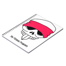 Headbanded Skull Notebook Template