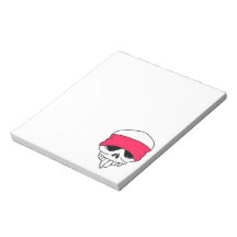 Headbanded Skull Notepad