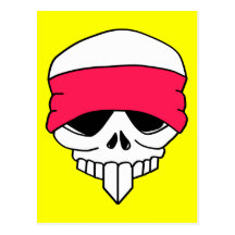 Headbanded Skull Postcard