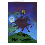 Headless Horseman in the Blue Light Greeting Card