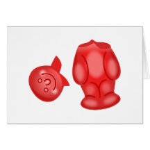 Headless Jelly Baby Greeting Cards