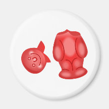 Headless Jelly Baby Refrigerator Magnets