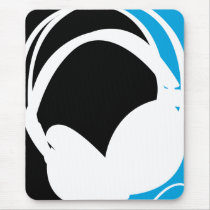Headphone Silhouette Mousepad
