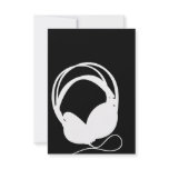 Headphone Silhouette RSVP Card invitations