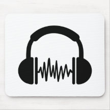 Headphones Frequency DJ Mouse Pads