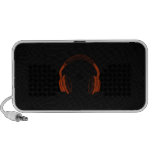 Headphones Grunge Faded Red Brown Graphic Mini Speakers