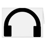 headphones icon greeting cards