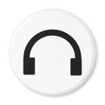 headphones icon fridge magnet