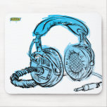 Headphones - Light Blue mousepads