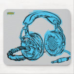 Headphones - Light Blue mousepads
