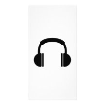 Headphones music DJ Customized Photo Card