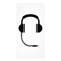 Headphones music sound photo cards