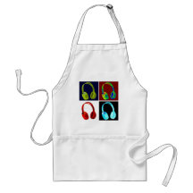 Headphones Pop Art Apron