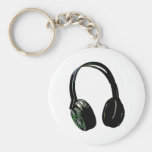 Headphones Pop Art Keychain
