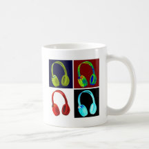 Headphones Pop Art Mug