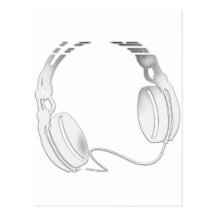 Headphones Post Card