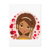 headphones postcards