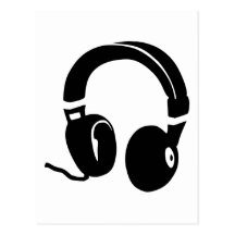 Headphones Postcard