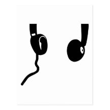 Headphones Postcards