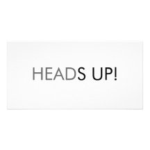 Heads up photo card