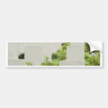Headstones in a war cemetery bumper sticker