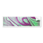 Healing Waves in purple, green, and white bumper stickers