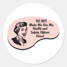 Health and Safety Officer Voice Round Sticker