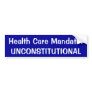 Health Care Mandate: Unconstitutional Bumper Stickers