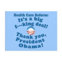 Health Care Reform F Bomb Tshirt Postcards