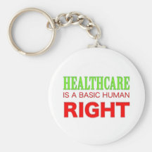 Healthcare is a right! Personalise background. Key Chain