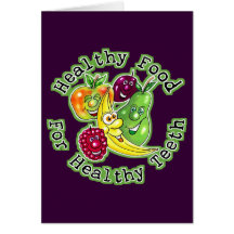 Healthy Food For Healthy Teeth Card