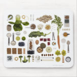 Healthy food grid on a white background. mouse pads