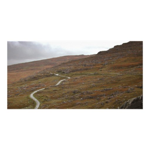 Healy Pass, Winding Road in Ireland. Photo Greeting Card