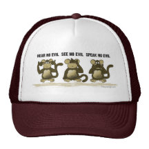 Hear No Evil Monkeys Mesh Hat
