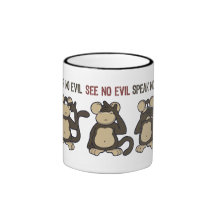 Hear No Evil Monkeys - New Coffee Mugs