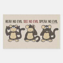 Hear No Evil Monkeys - New Sticker