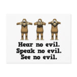 Hear No Evil Monkeys postcards
