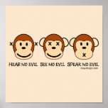 Hear No Evil Monkeys posters