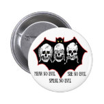 Hear no evil, see no evil, speak no evil Button